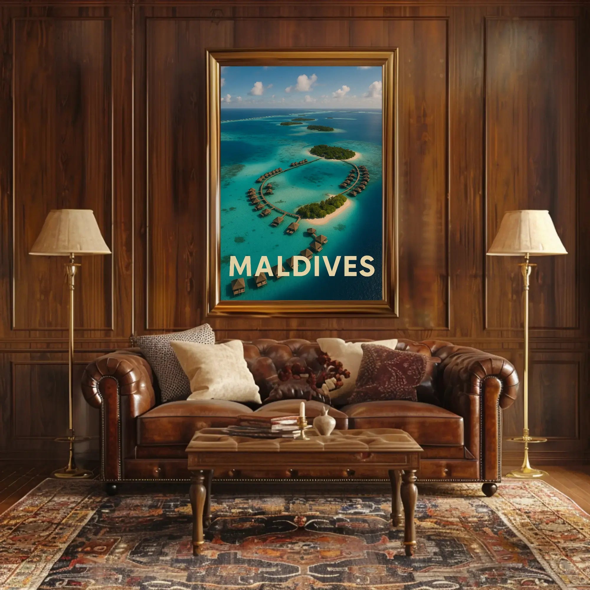 Maldives Tropical Escape Travel Poster PosterGoat