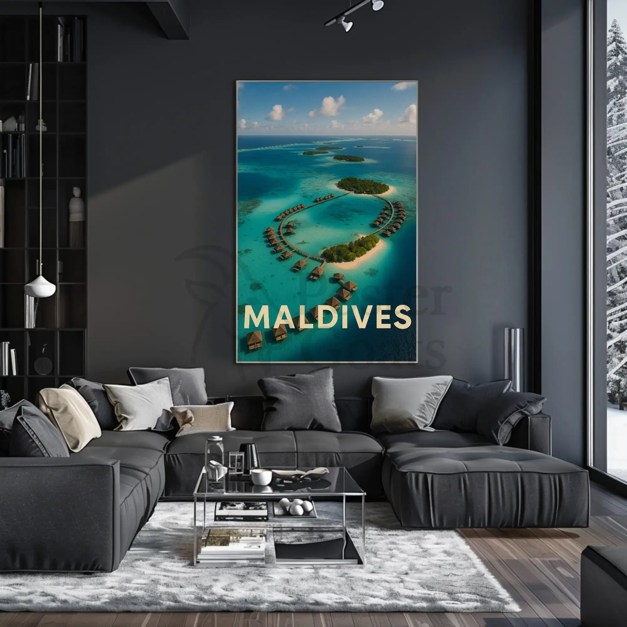 Maldives Tropical Escape Travel Poster PosterGoat