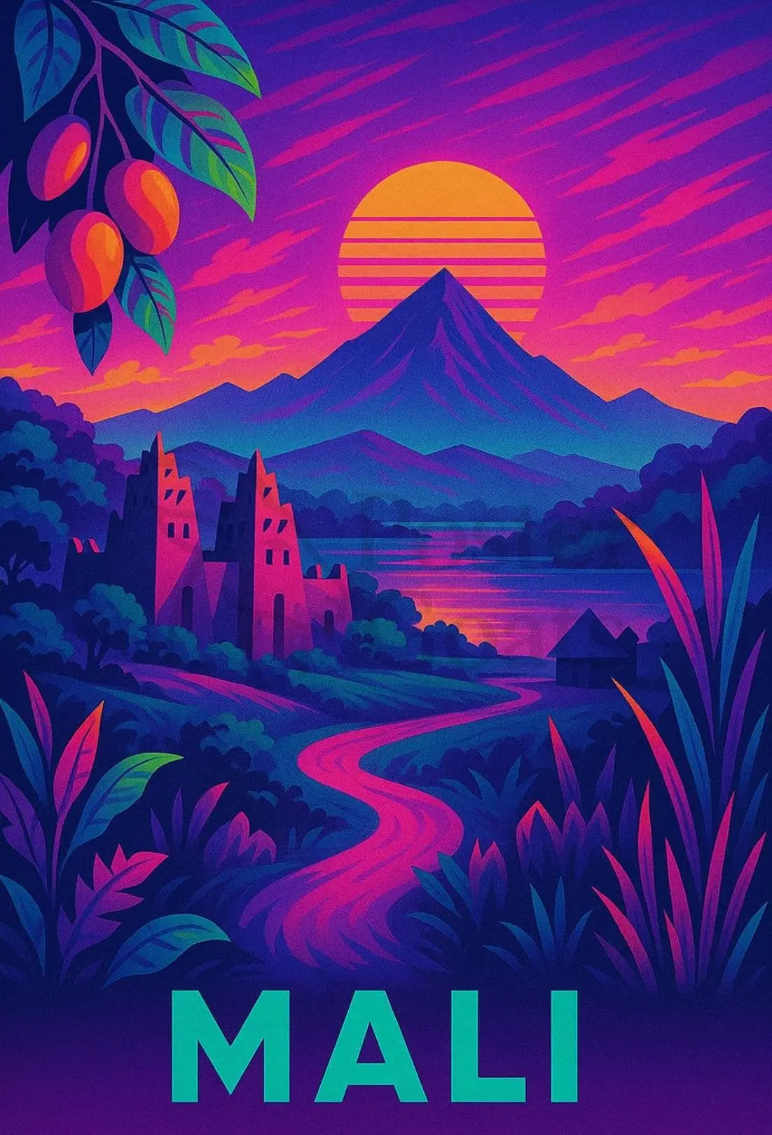 Mali's Vibrant Heritage Travel & Culture Poster PosterGoat