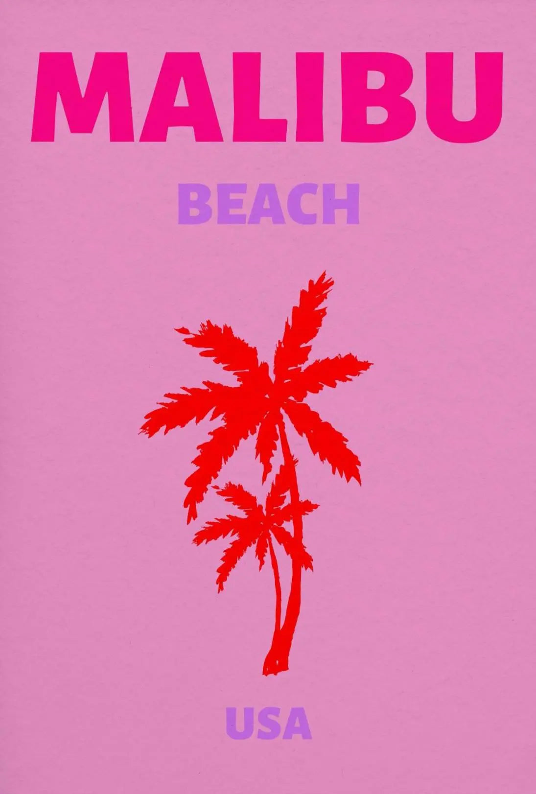 Malibu Beach Retro Vibes Travel Poster PosterGoat