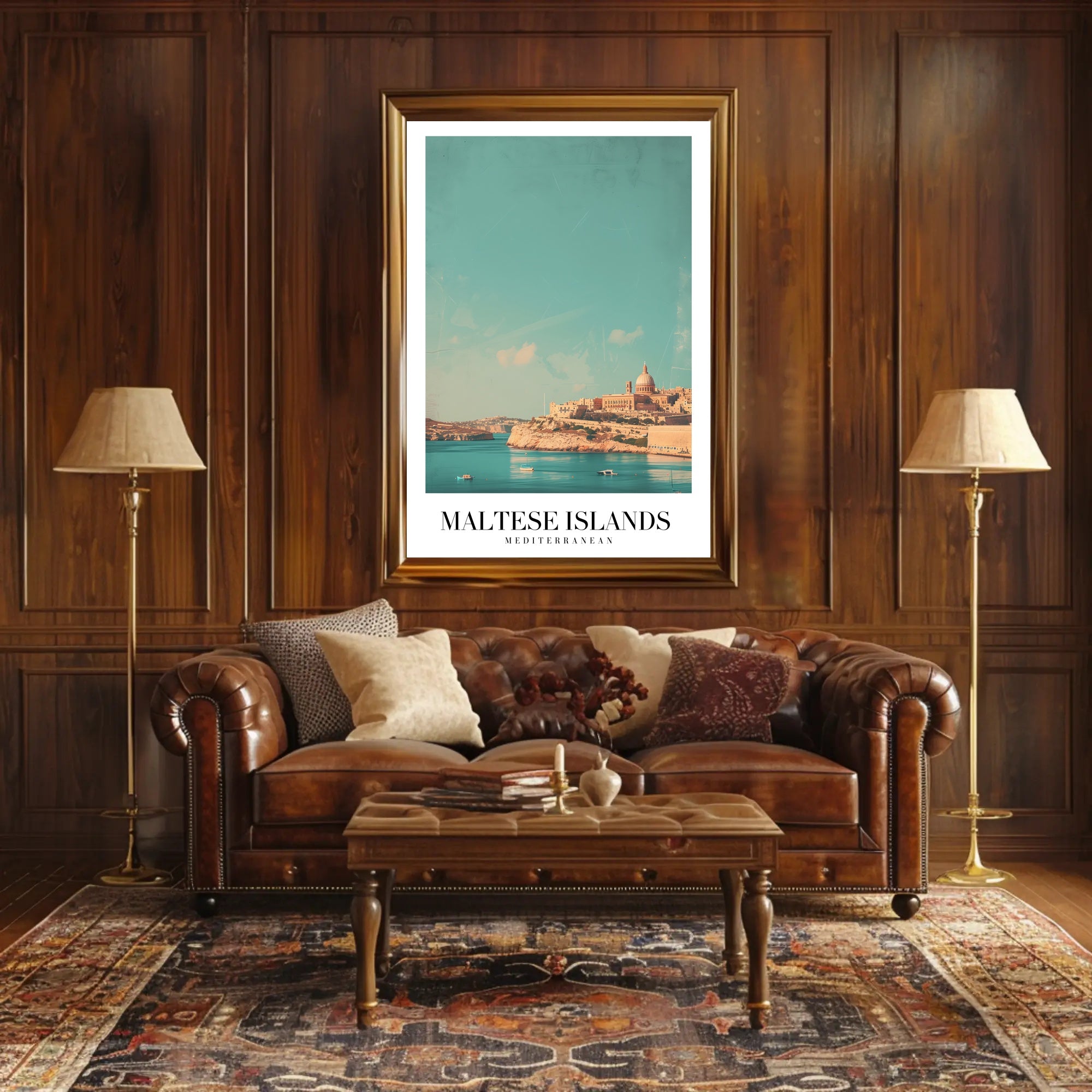 Maltese Islands Vintage Travel Art Poster PosterGoat