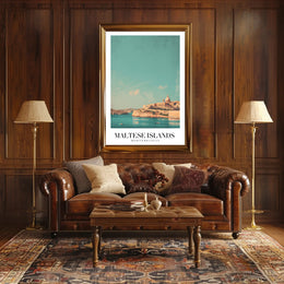 Maltese Islands Vintage Travel Art Poster PosterGoat