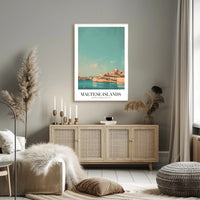 Maltese Islands Vintage Travel Art Poster PosterGoat