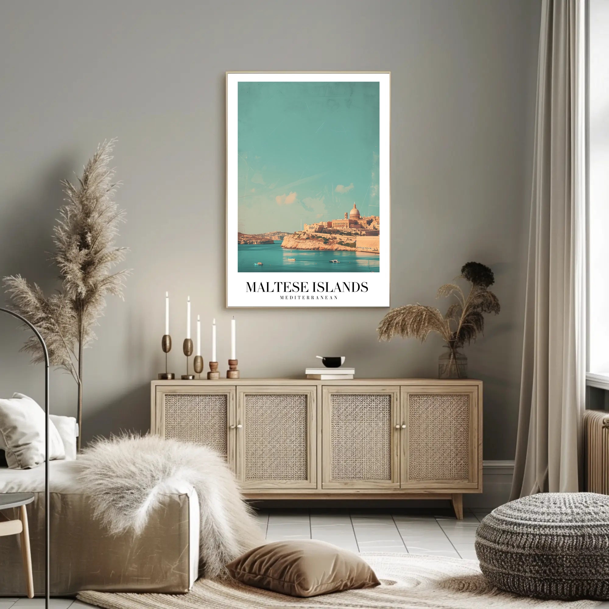 Maltese Islands Vintage Travel Art Poster PosterGoat