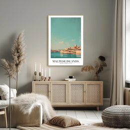 Maltese Islands Vintage Travel Art Poster PosterGoat