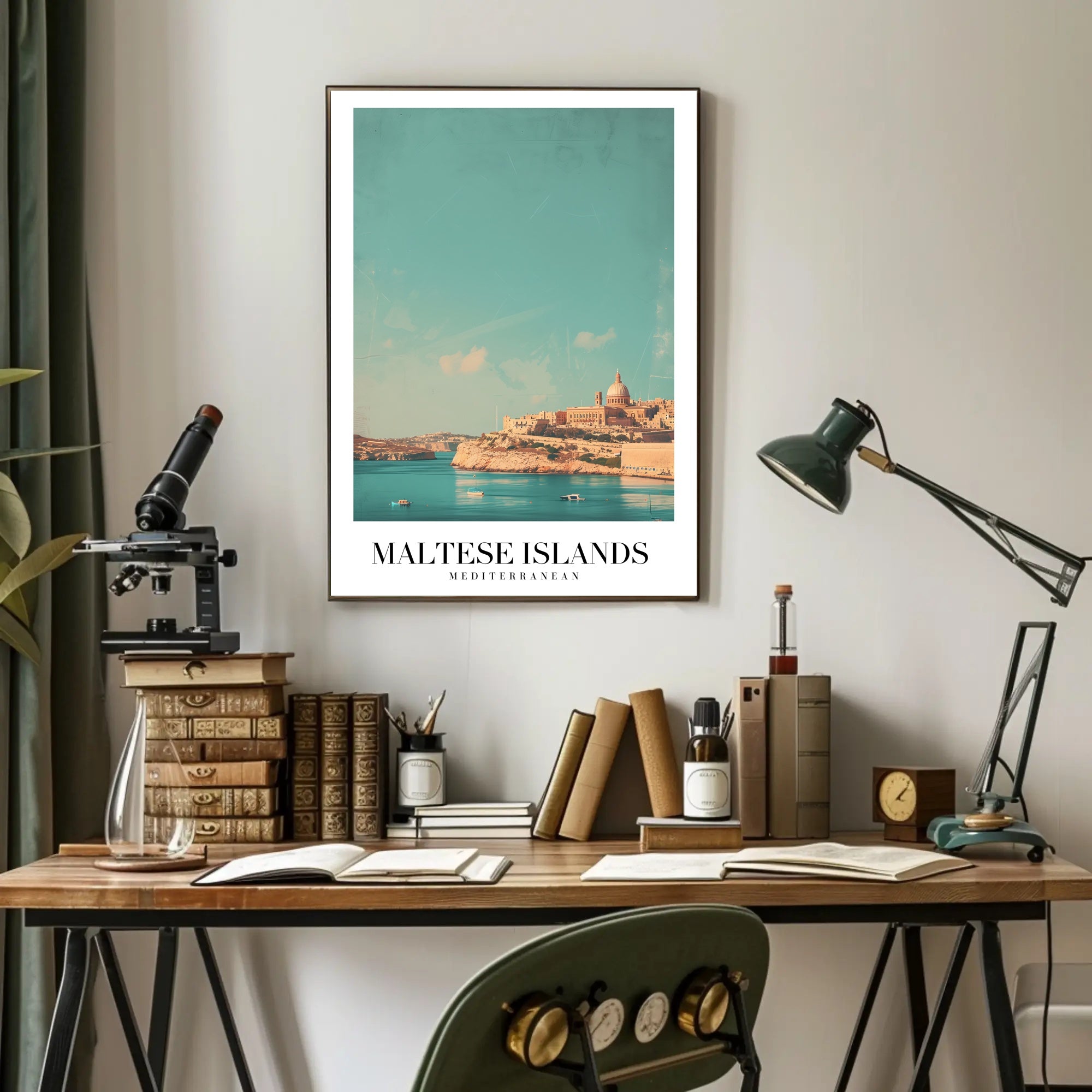 Maltese Islands Vintage Travel Art Poster PosterGoat