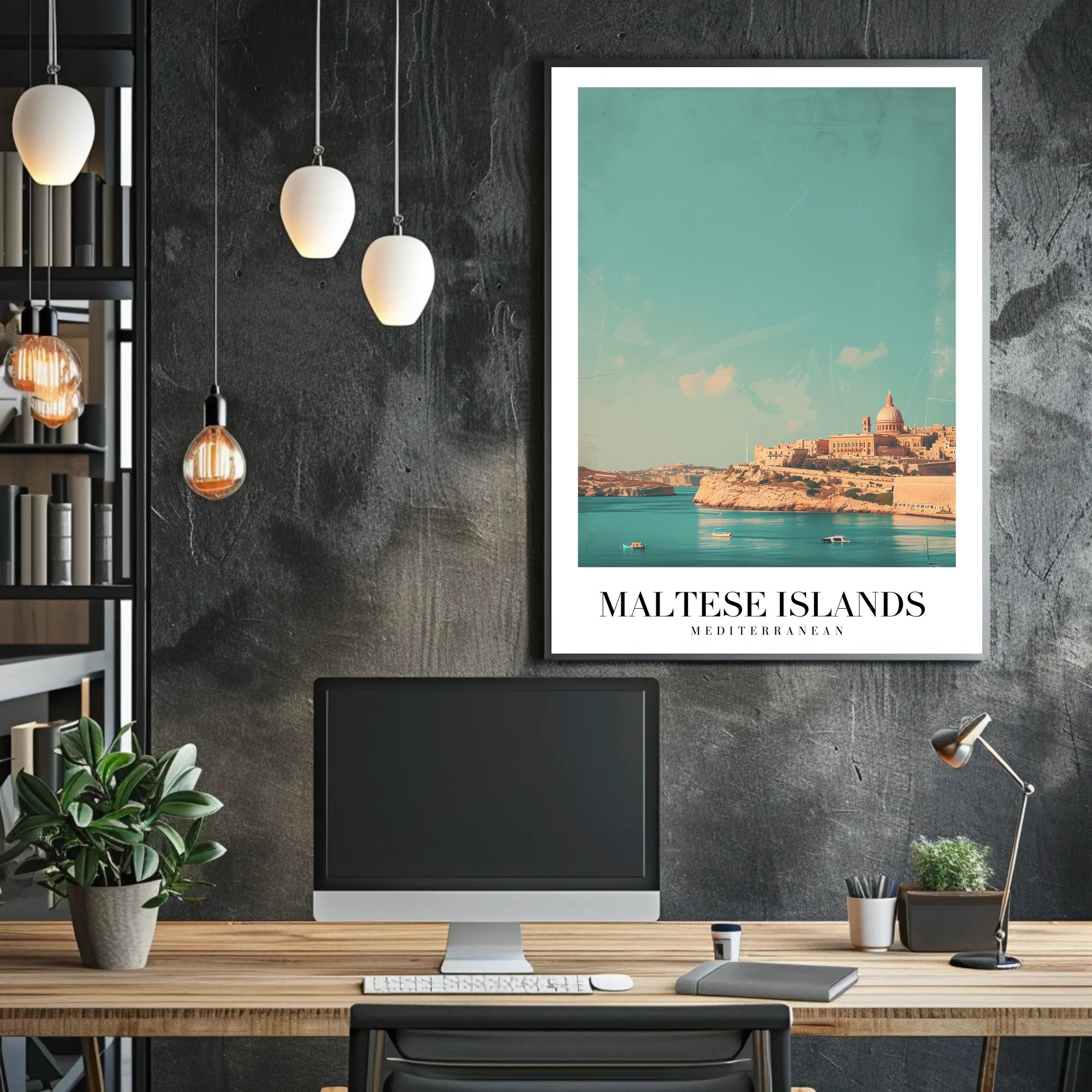 Maltese Islands Vintage Travel Art Poster PosterGoat