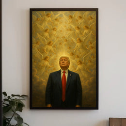 Man with Angels in Majestic Renaissance Artistic Poster PosterGoat