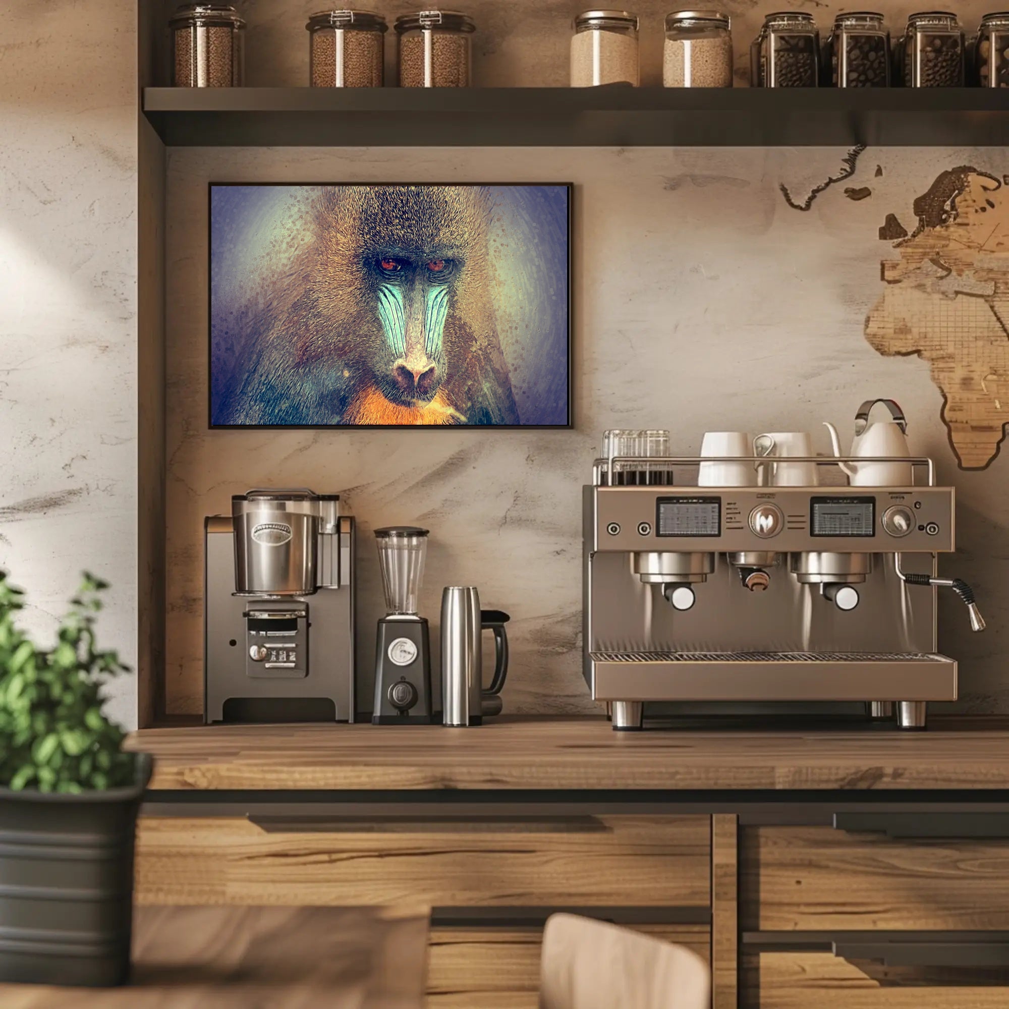 Mandrill Jungle Vibrance by Nature Animal Poster PosterGoat