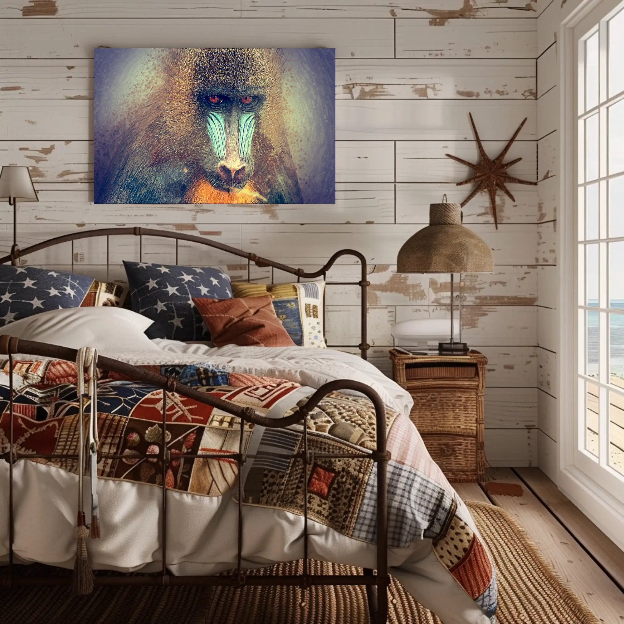 Mandrill Jungle Vibrance by Nature Animal Poster PosterGoat
