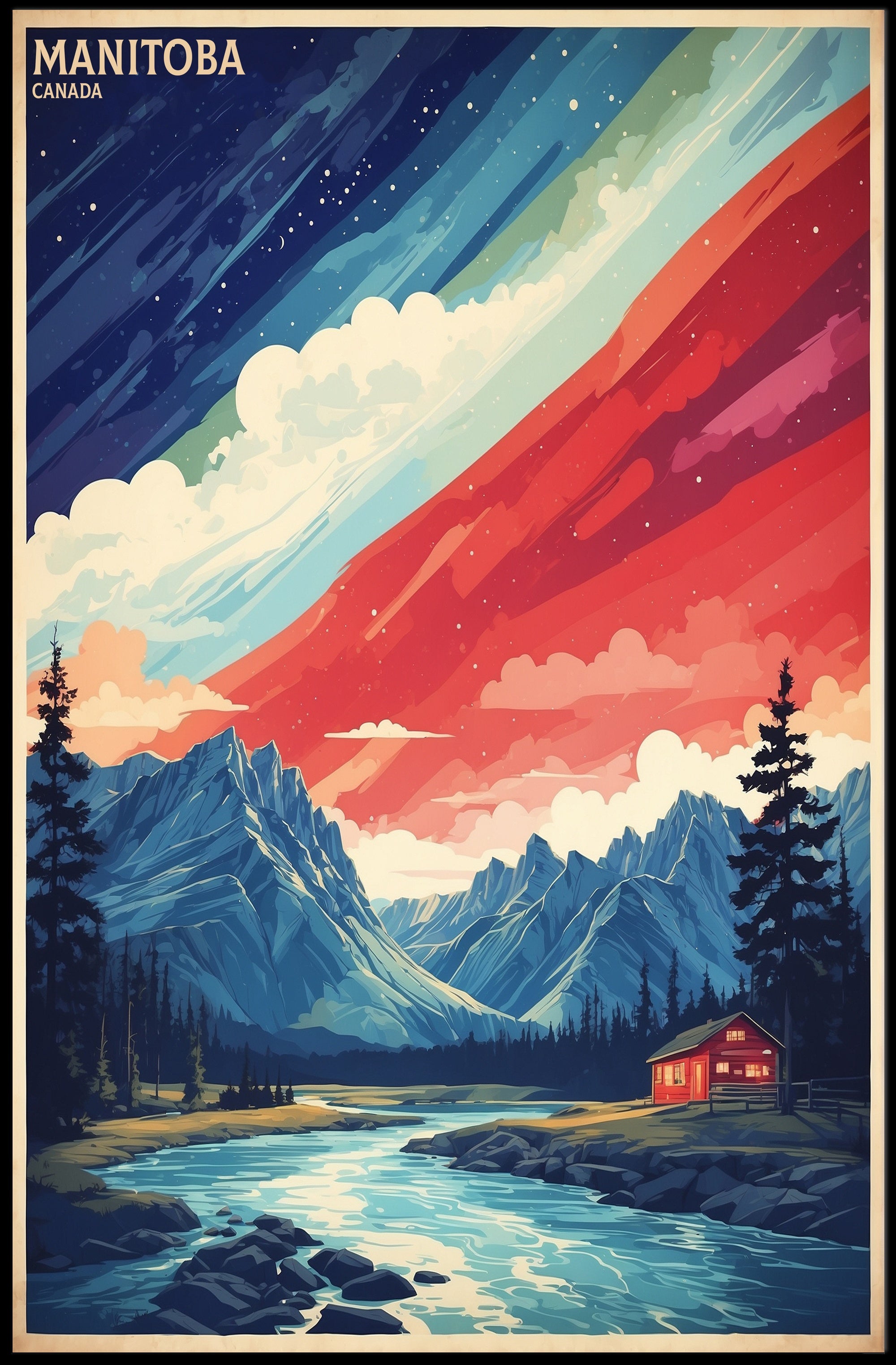 Manitoba Landscape Art: Serene Travel Poster PosterGoat