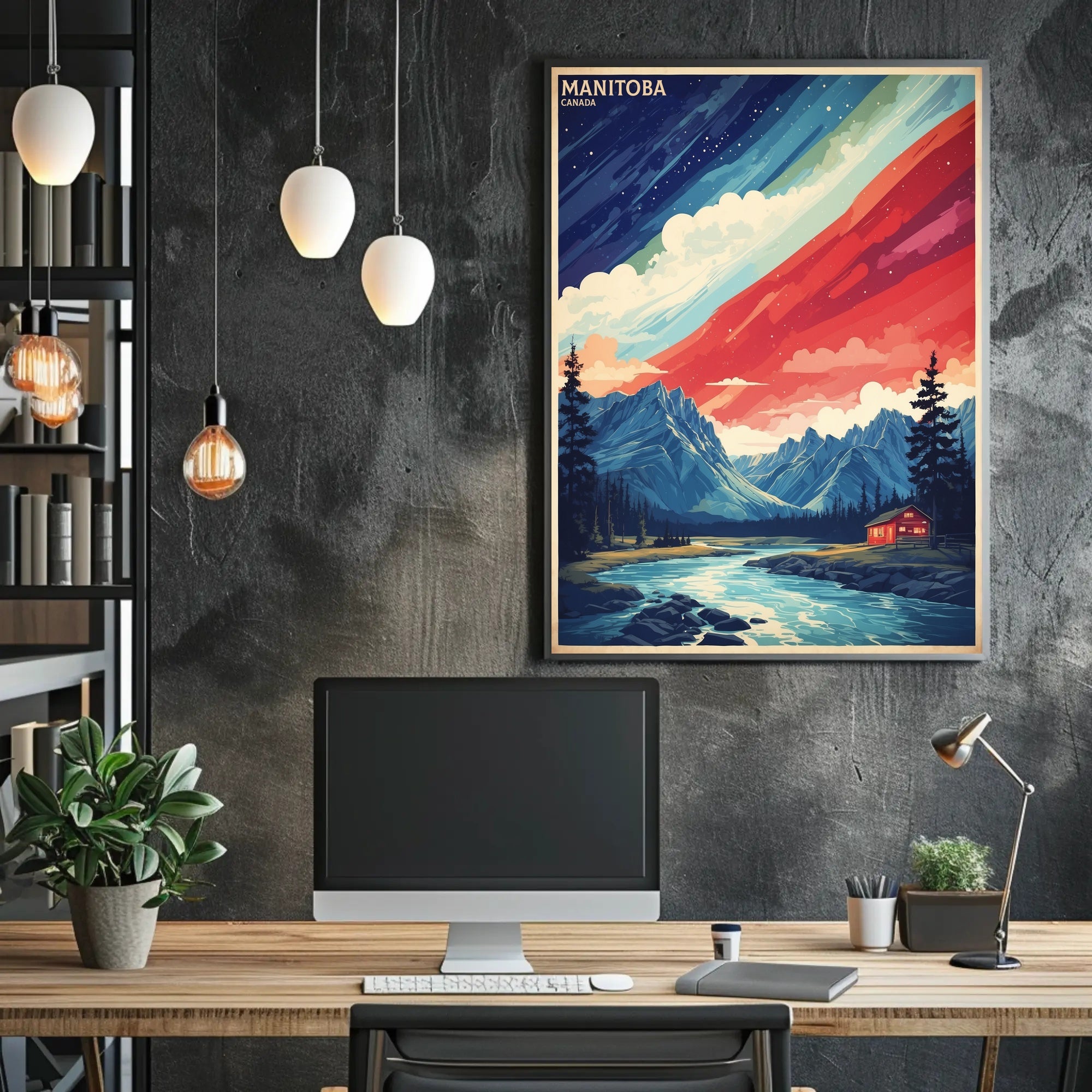 Manitoba Landscape Art: Serene Travel Poster PosterGoat