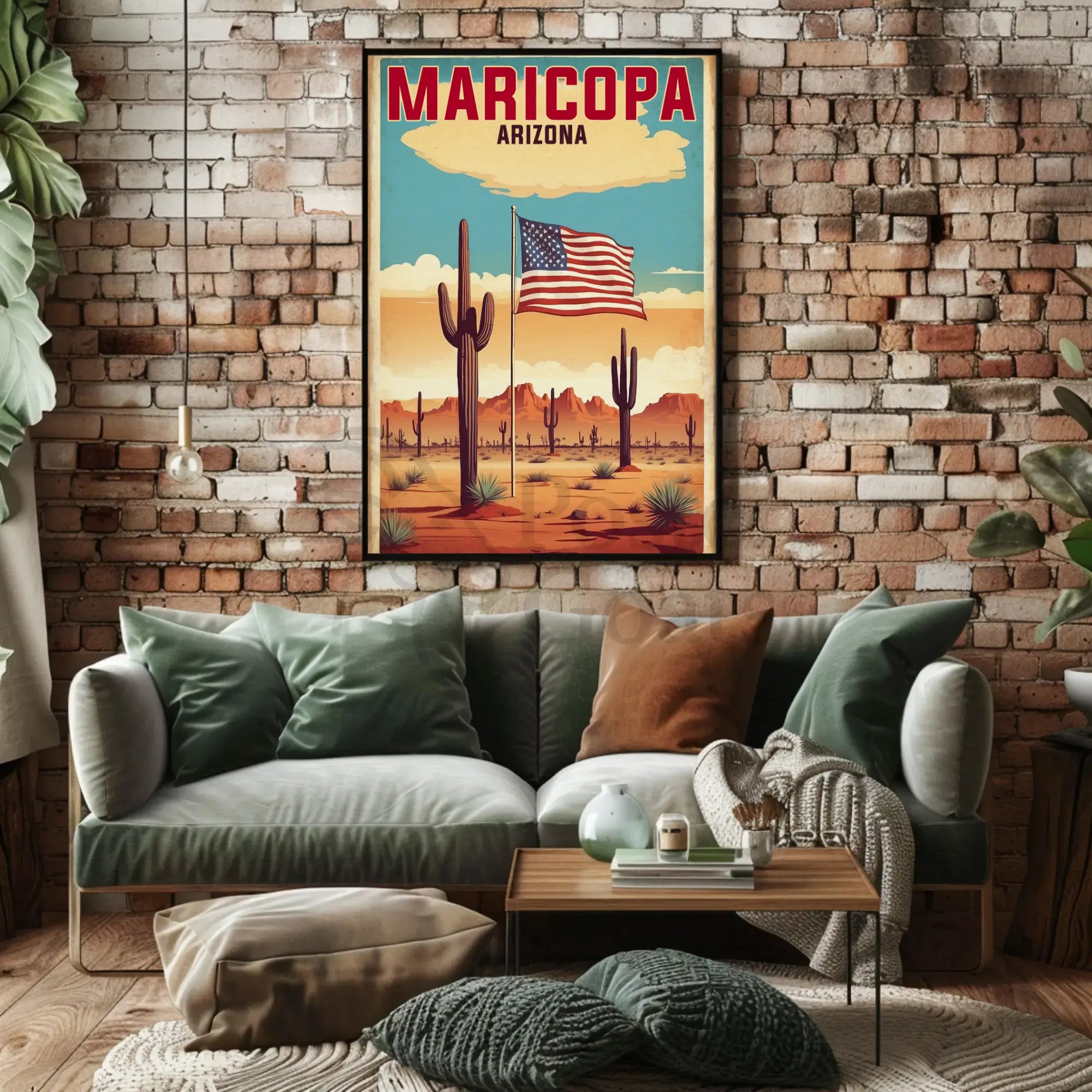 Maricopa Arizona Vintage Travel Adventure Poster PosterGoat