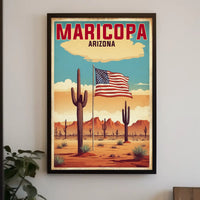 Maricopa Arizona Vintage Travel Adventure Poster PosterGoat