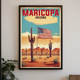 Maricopa Arizona Vintage Travel Adventure Poster PosterGoat