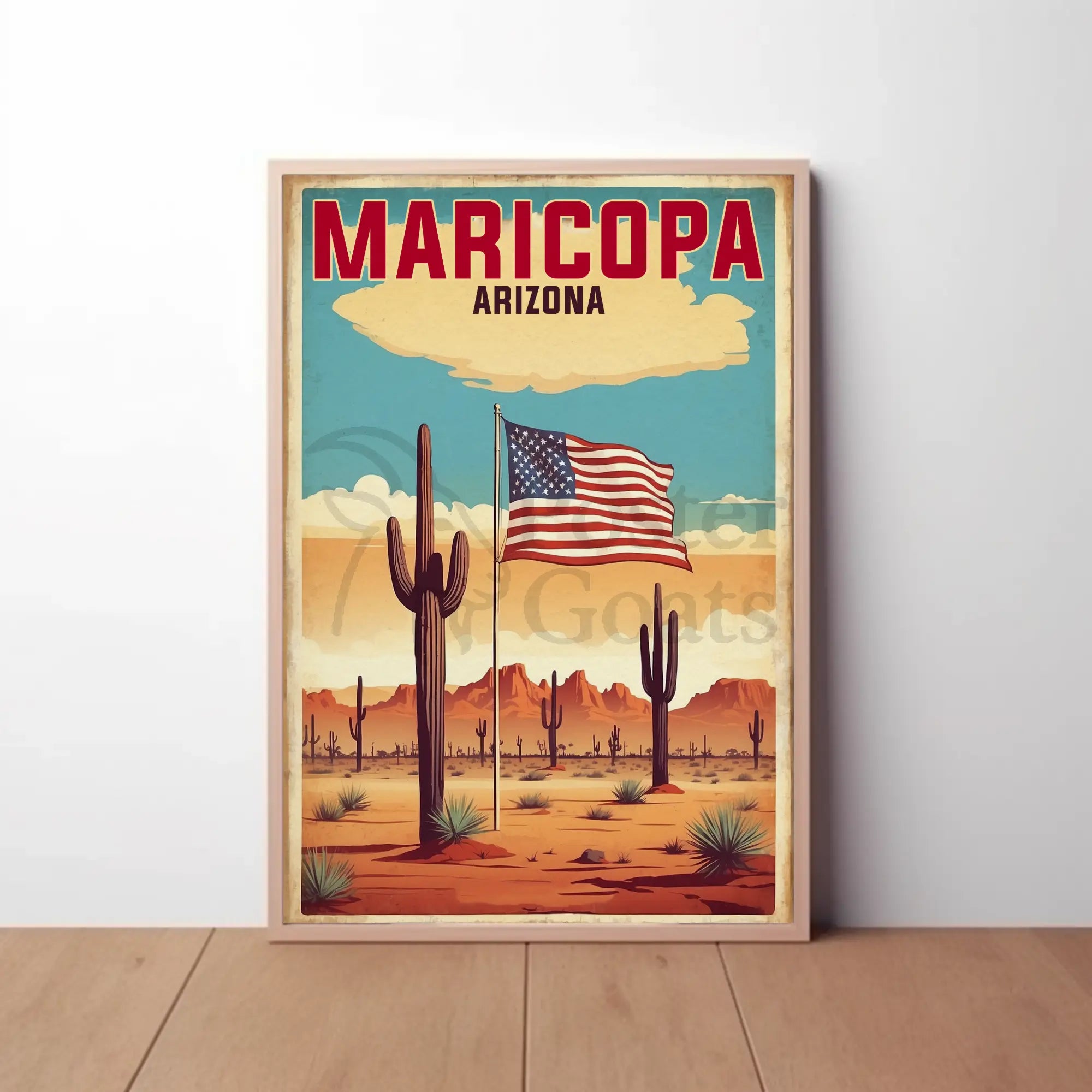 Maricopa Arizona Vintage Travel Adventure Poster PosterGoat