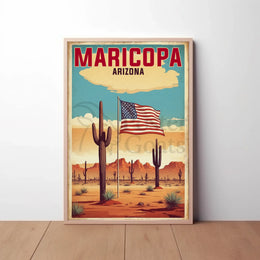 Maricopa Arizona Vintage Travel Adventure Poster PosterGoat