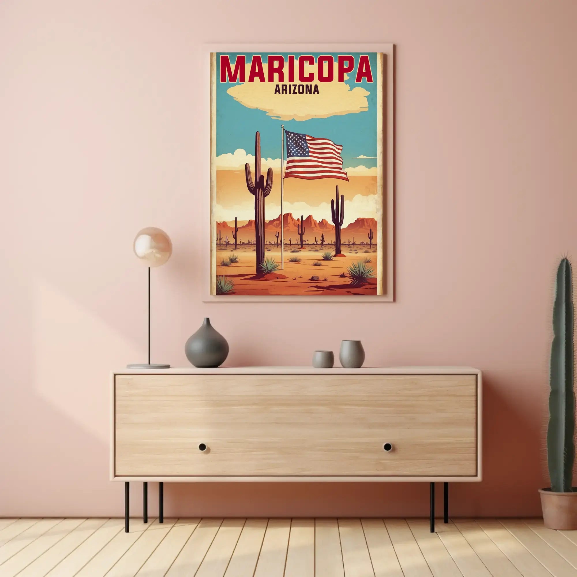 Maricopa Arizona Vintage Travel Adventure Poster PosterGoat