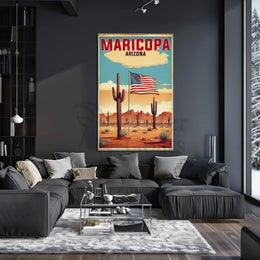 Maricopa Arizona Vintage Travel Adventure Poster PosterGoat
