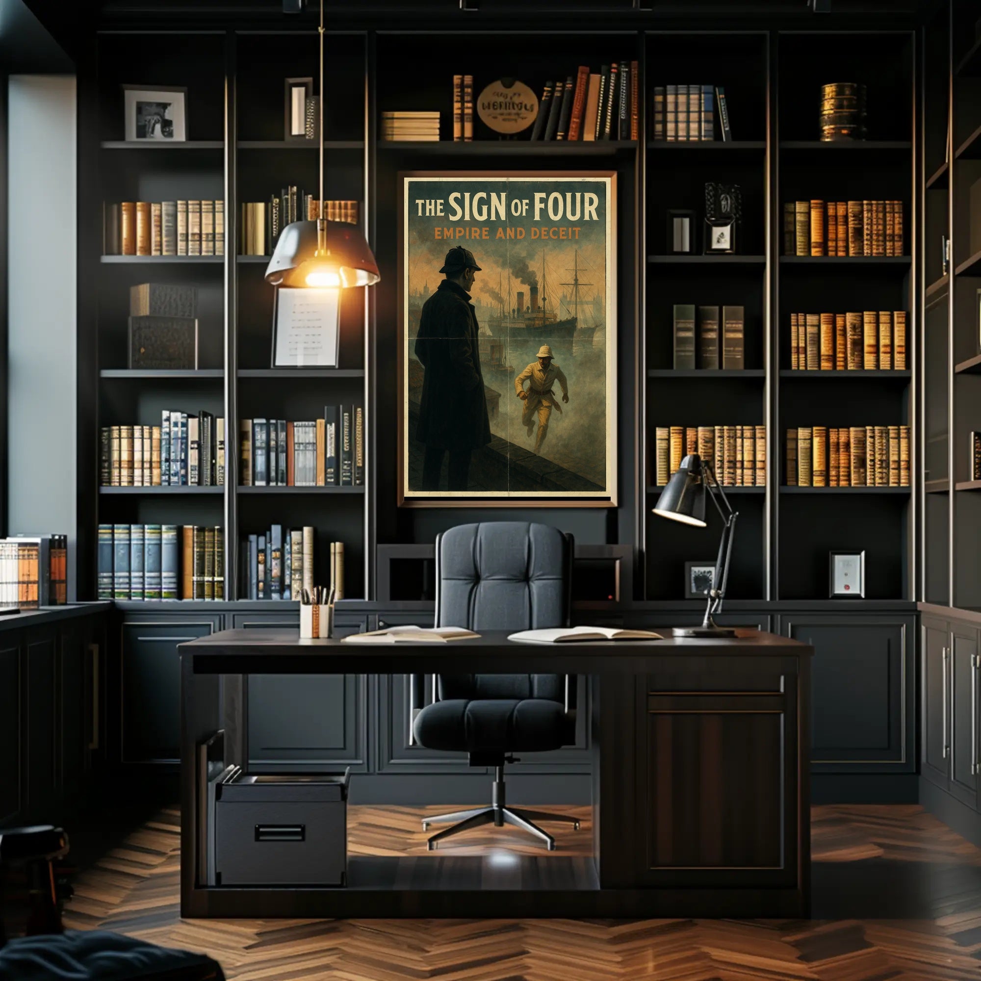 Maritime Detective Scene in Historical Poster PosterGoat