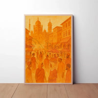 Market Vibrance: Cultural Heritage Scene Middle-Eastern Poster PosterGoat