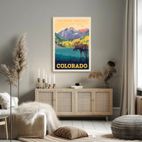 Maroon Bells Colorado Scenic View Travel Poster PosterGoat