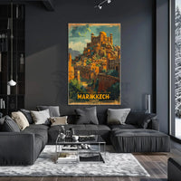Marrakech's Exotic Charm Vintage Travel Poster PosterGoat