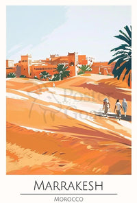 Marrakesh Cityscape Adventure Travel Poster PosterGoat