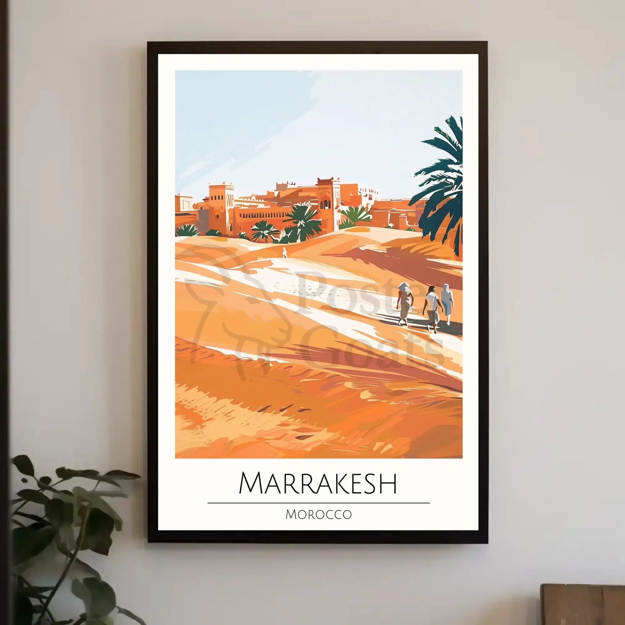Marrakesh Cityscape Adventure Travel Poster PosterGoat