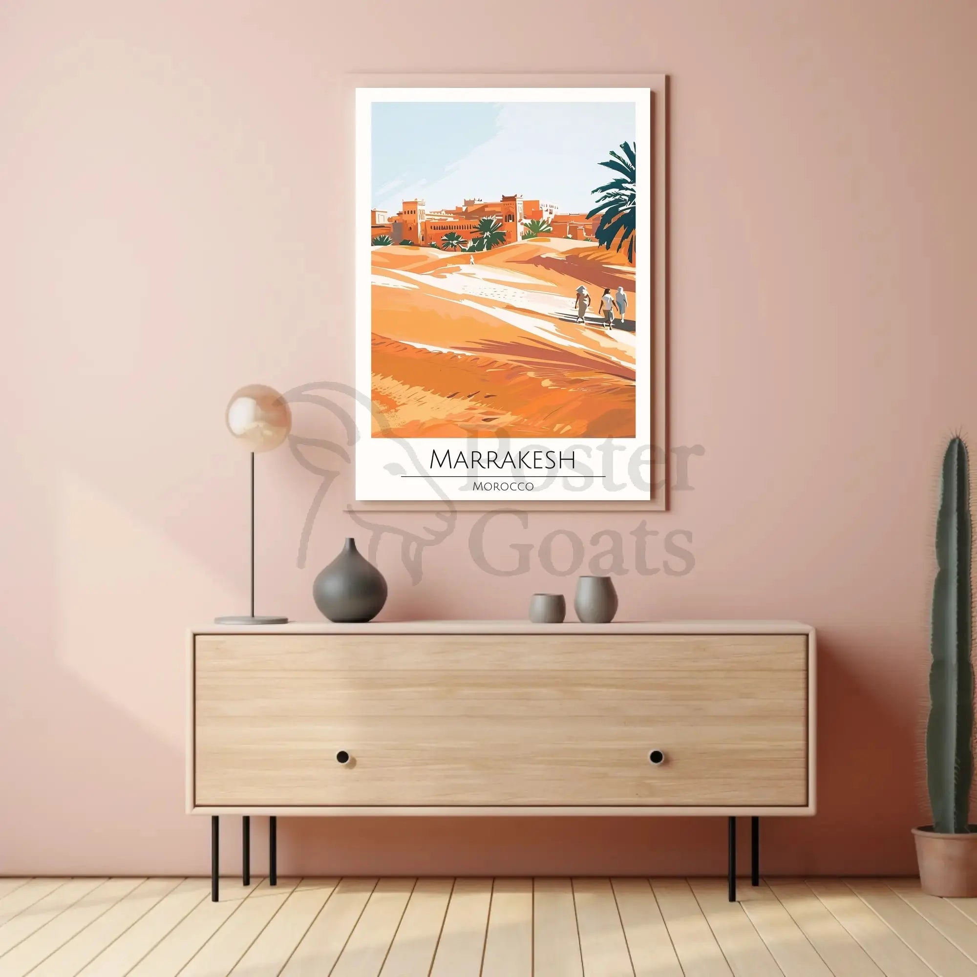 Marrakesh Cityscape Adventure Travel Poster PosterGoat