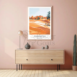 Marrakesh Cityscape Adventure Travel Poster PosterGoat