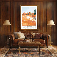 Marrakesh Cityscape Adventure Travel Poster PosterGoat
