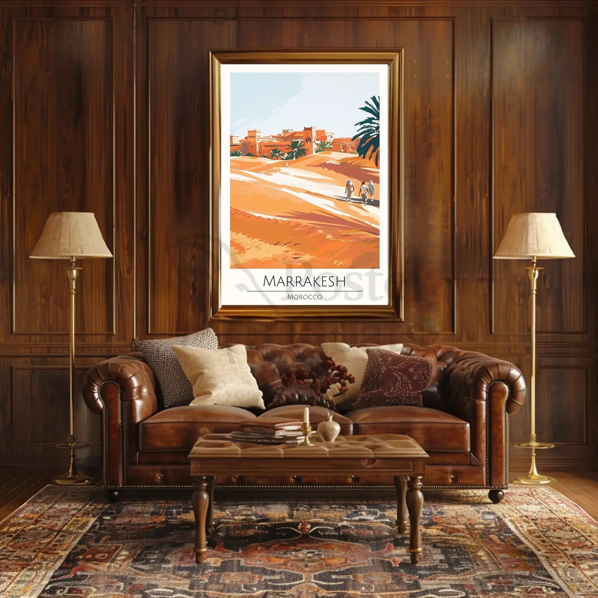 Marrakesh Cityscape Adventure Travel Poster PosterGoat