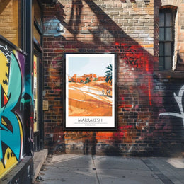 Marrakesh Cityscape Adventure Travel Poster PosterGoat