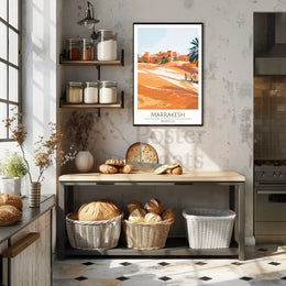 Marrakesh Cityscape Adventure Travel Poster PosterGoat