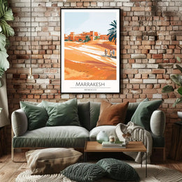 Marrakesh Cityscape Adventure Travel Poster PosterGoat