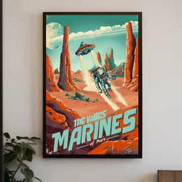 Mars Exploration: Retro Sci-Fi Adventure Vintage Futuristic Sci-Fi Poster PosterGoat