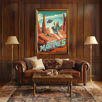 Mars Exploration: Retro Sci-Fi Adventure Vintage Futuristic Sci-Fi Poster PosterGoat