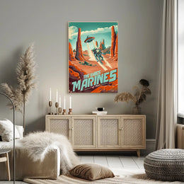Mars Exploration: Retro Sci-Fi Adventure Vintage Futuristic Sci-Fi Poster PosterGoat