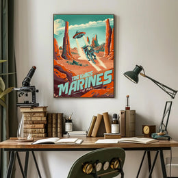 Mars Exploration: Retro Sci-Fi Adventure Vintage Futuristic Sci-Fi Poster PosterGoat