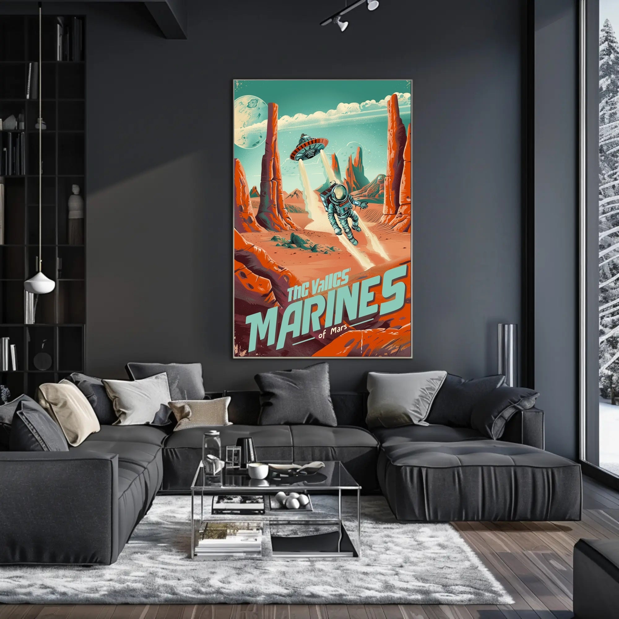 Mars Exploration: Retro Sci-Fi Adventure Vintage Futuristic Sci-Fi Poster PosterGoat
