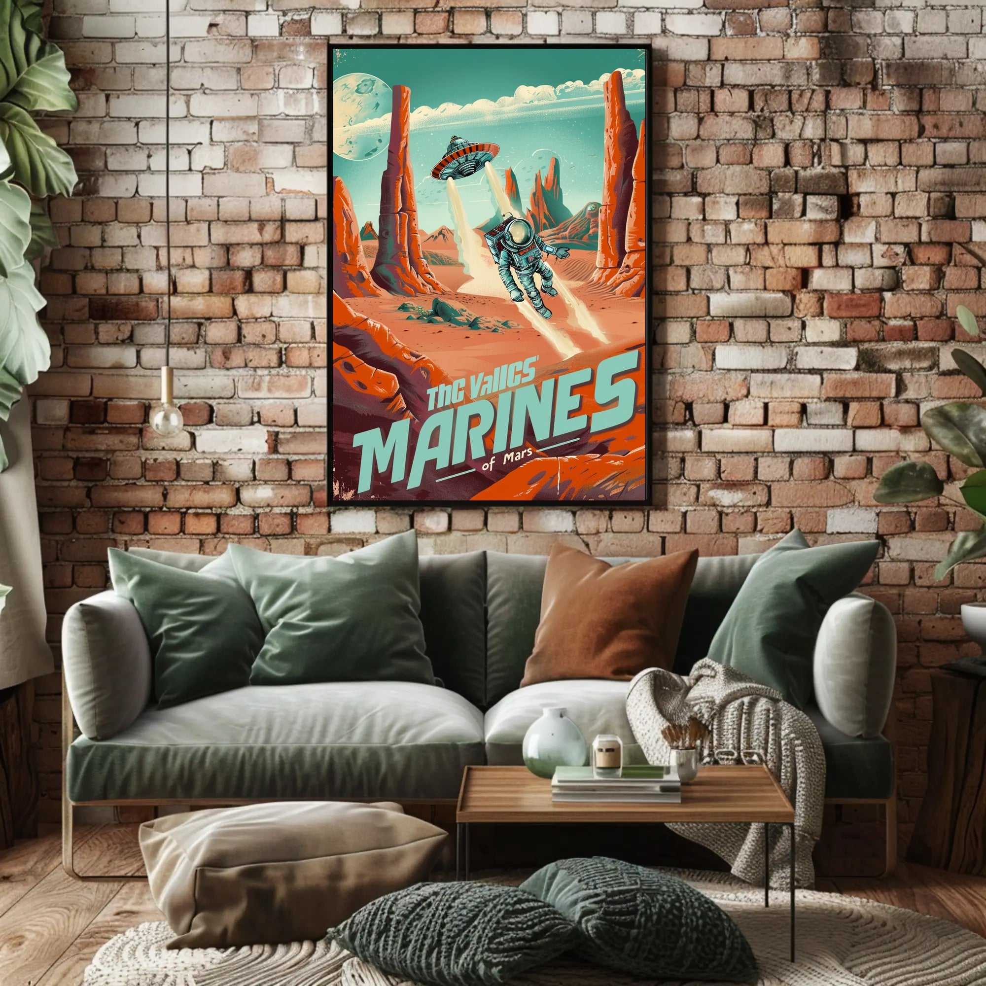 Mars Exploration: Retro Sci-Fi Adventure Vintage Futuristic Sci-Fi Poster PosterGoat