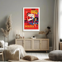 Mars Historic Sites Futuristic Sci-Fi Travel Poster PosterGoat