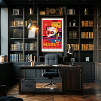 Mars Historic Sites Futuristic Sci-Fi Travel Poster PosterGoat
