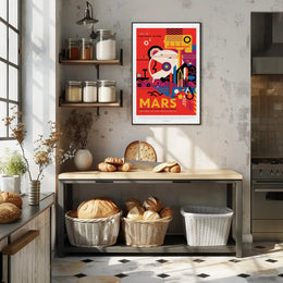 Mars Historic Sites Futuristic Sci-Fi Travel Poster PosterGoat