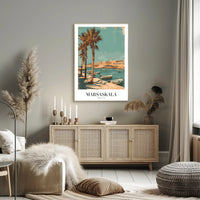 Marsaskala Marina Scene: Tranquil Vintage Travel Poster PosterGoat