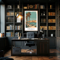 Marsaskala Marina Scene: Tranquil Vintage Travel Poster PosterGoat