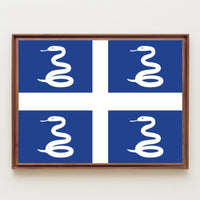 Martinique Emblem Flag Serpent Design Country Flag Poster PosterGoat