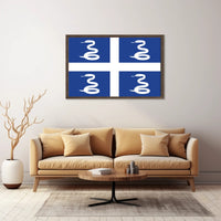 Martinique Emblem Flag Serpent Design Country Flag Poster PosterGoat