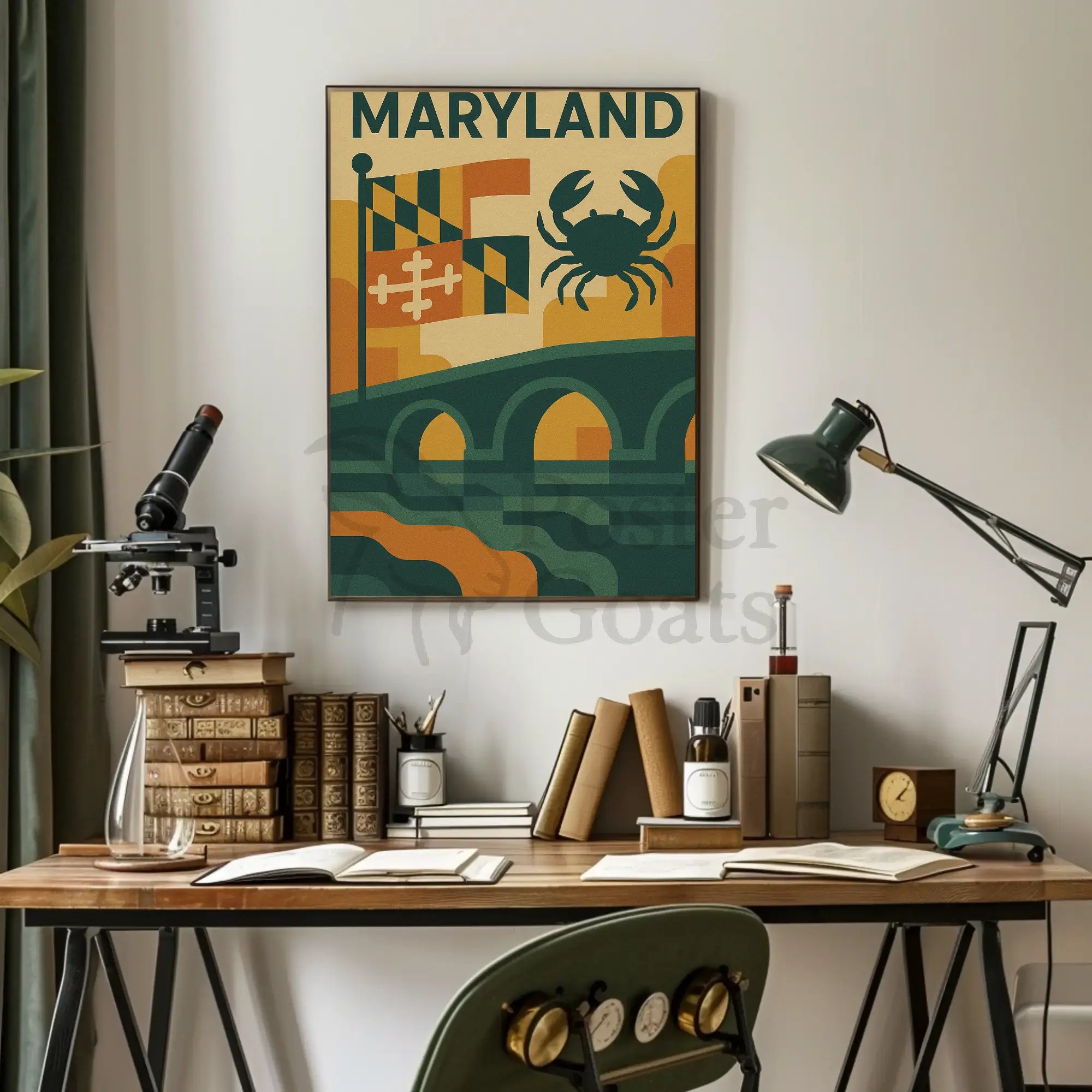 Maryland Coastal Charm Vintage Travel Poster PosterGoat